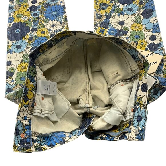 Mother Superior The Rambler Zip Ankle Jean 24 Dirt Bike Flowers NEW - Picture 6 of 12